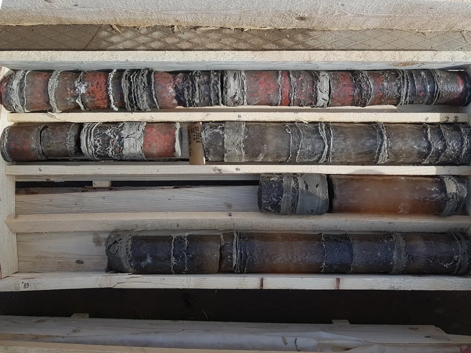 Drill core. Stock photo, not Selebi.