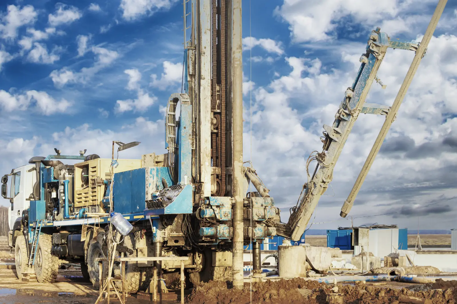 Drill rig. Stock photo.
