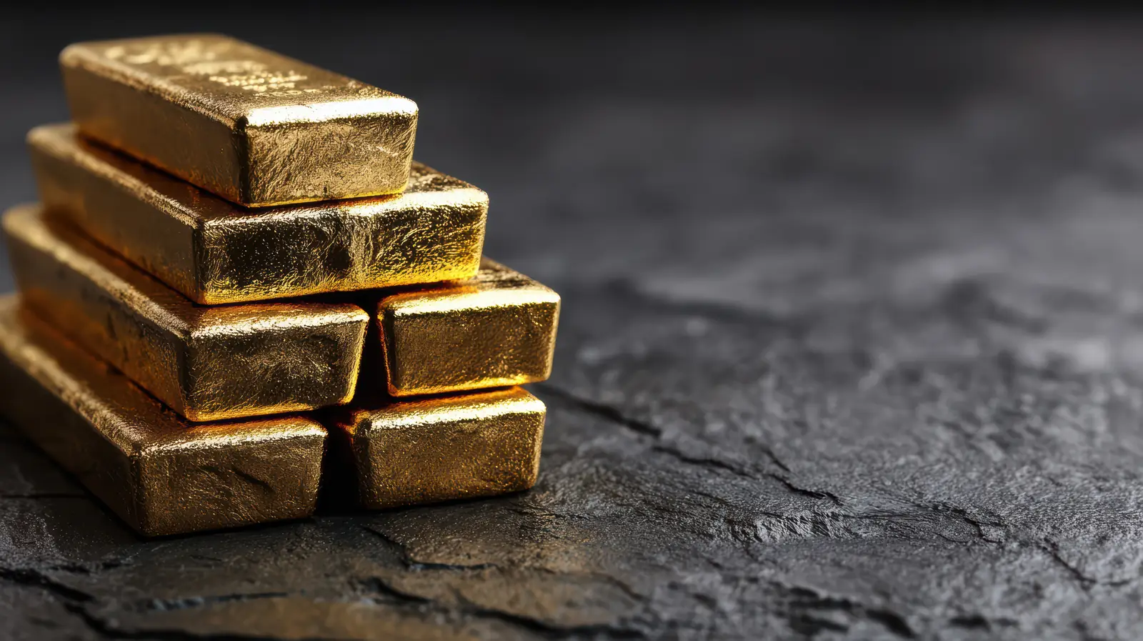 Gold bars. Stock photo.