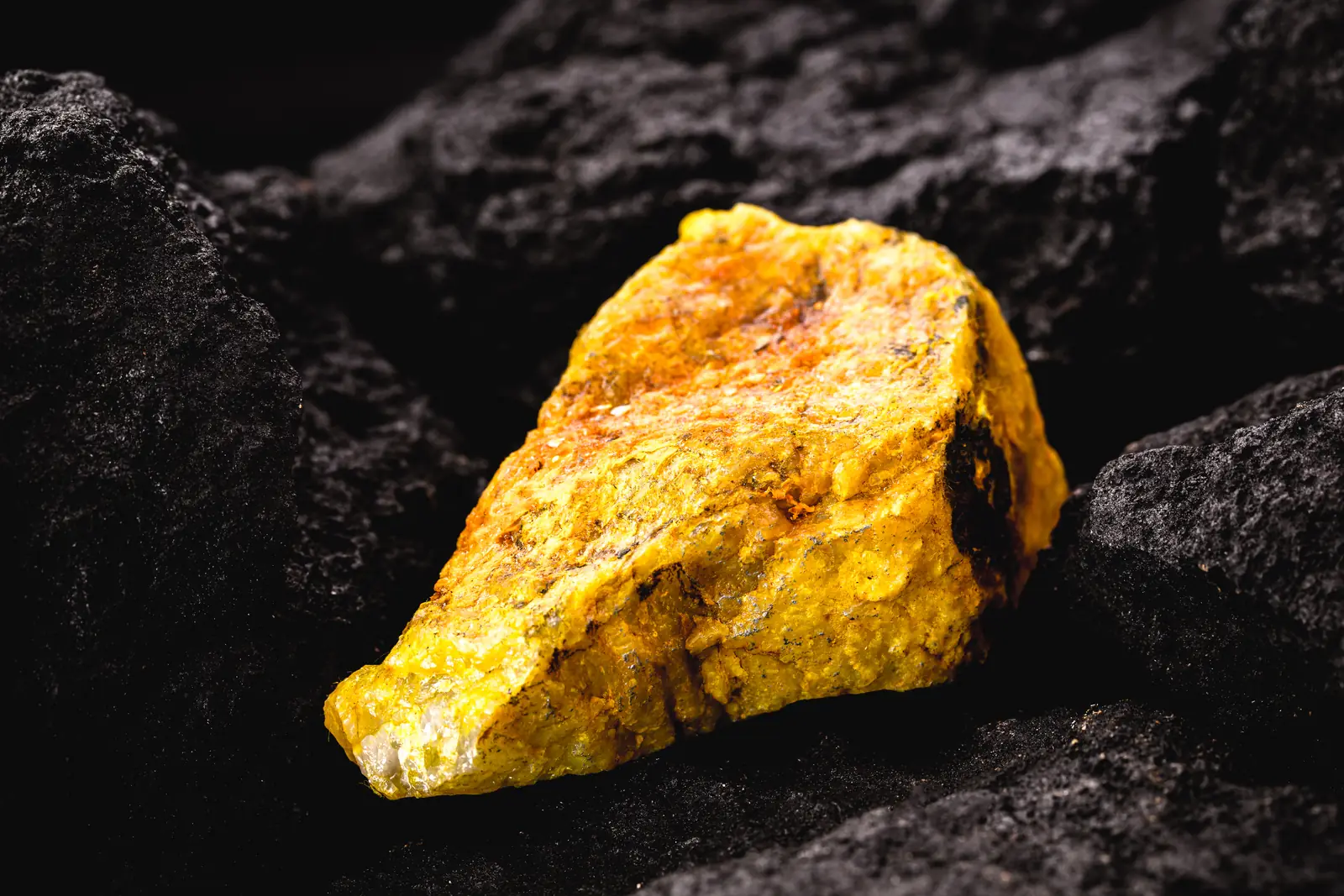 Uranium ore. Stock photo, not Davidson River or Los Altares.